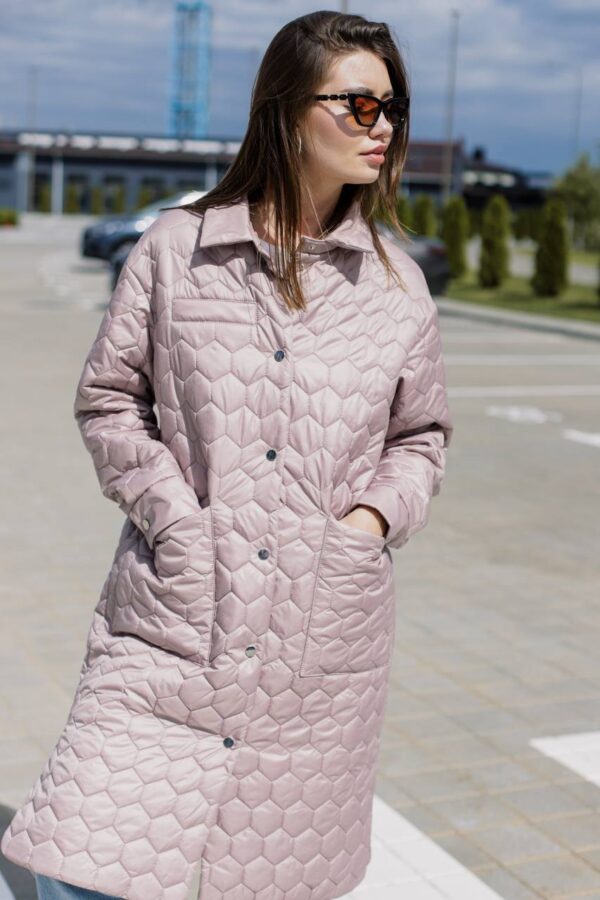 Пальто женское 83-2023 розовое (4)